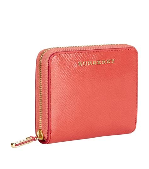 burberry london leather zip around wallet with metal clasp